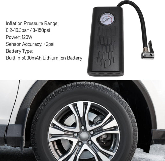 Portable Air Compressor Tire Inflator (Automatic, Battery Powered)