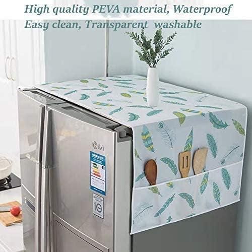 Refrigerator Waterproof Cover with Storage Pockets (Pack of 1)