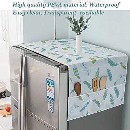 Refrigerator Waterproof Cover with Storage Pockets (Pack of 1)