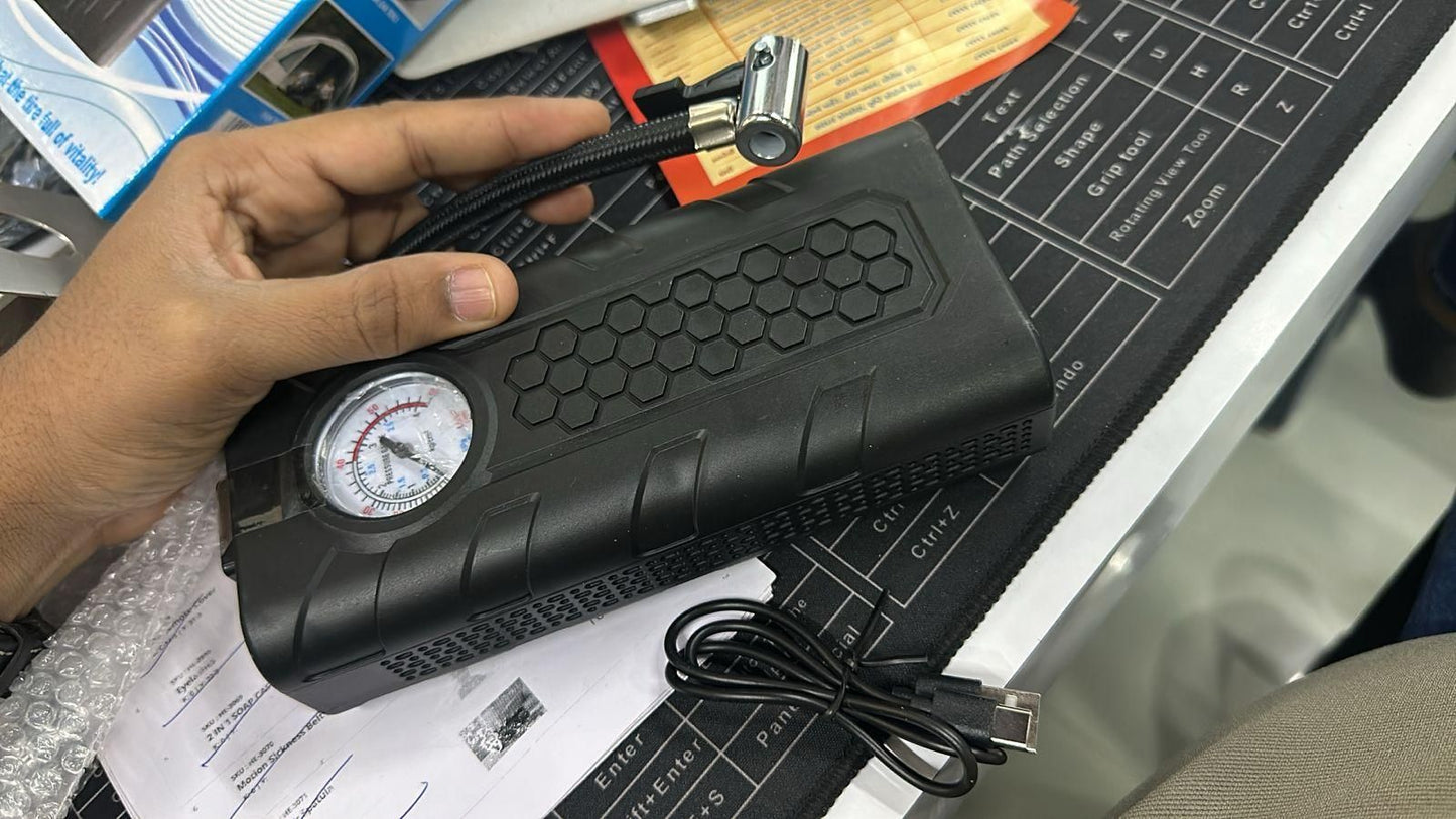 Portable Air Compressor Tire Inflator (Automatic, Battery Powered)